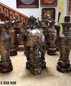 ĐỈNH CẦU KHẢM TAM KHÍ 1M4 VÀ ĐÔI LỌ 1M2