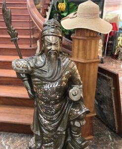 TƯỢNG QUAN VÂN TRƯỜNG 1M20 KHẢM TAM KHÍ