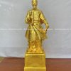 TƯỢNG TRẦN HƯNG ĐẠO THIẾP VÀNG 9999 CAO 90CM
