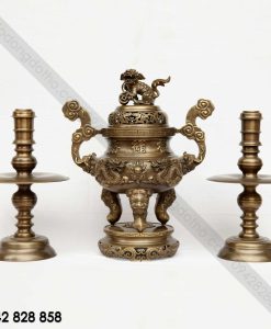 BỘ TAM SỰ 60 ĐỒNG VÀNG HUN NÂU RỒNG NỔI