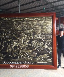 TRANH PHÙ ĐIÊU CHIẾN THẮNG ĐIỆN BIÊN PHỦ VÀ CHIẾN THẮNG MIỀN BẮC 3MX2M50