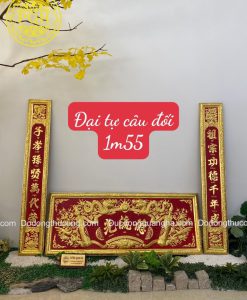 ĐẠI TỰ CÂU ĐỐI ĐỒNG VÀNG THẾP VÀNG 9999