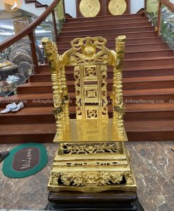 NGAI THỜ ĐỒNG ĐỎ THẾP VÀNG 9999